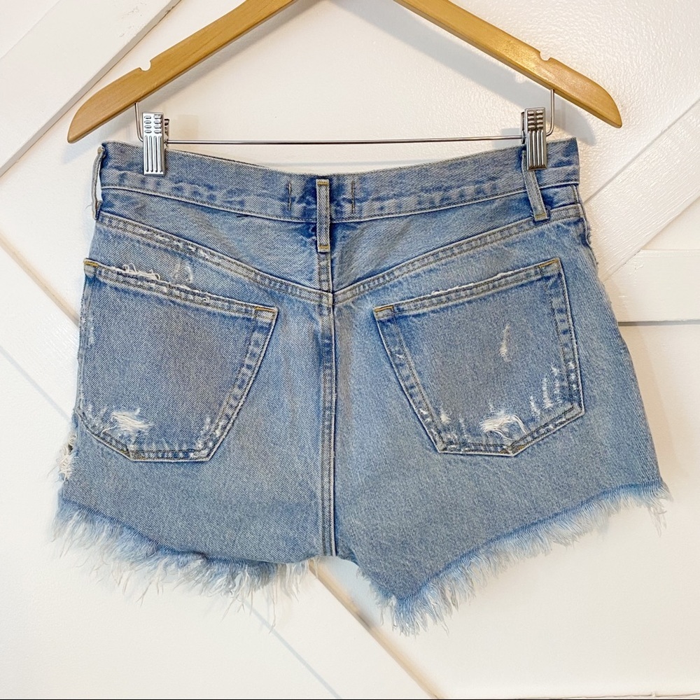 Agolde Parker Vintage Cut-Off High Rise Distressed Denim Jean Shorts Sz 26 - Picture 7 of 12